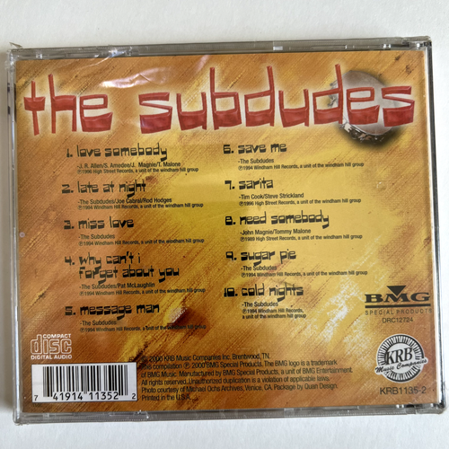 The Subdudes - Music CD - Love Somebody, Message Man, - New Sealed, Ships Fast, - Picture 2 of 2