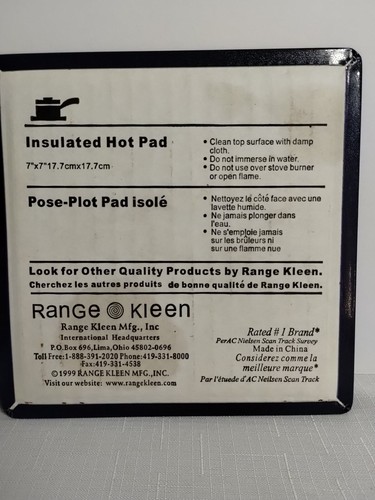 Christmas Snowmen Range Kleen Insulated Hot Pad Trivets 7 x 7" Set Of 2 - Picture 5 of 9