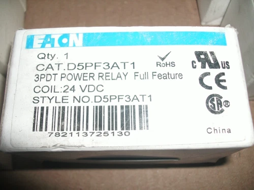 EATON D5PF3AT1 3PDT POWER RELAY 24VDC COIL - 3 AVAILABLE
