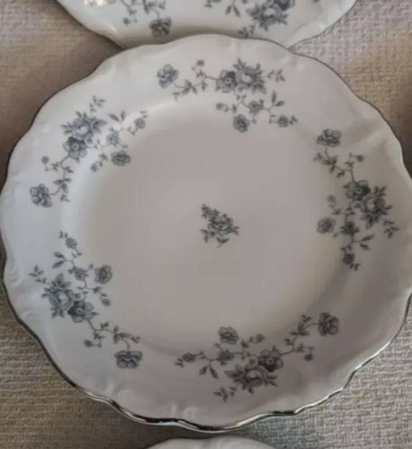 Johann Haviland Bavaria Germany Blue Garland Bread Plate 7pc Set - 5" UNUSED - Picture 2 of 4