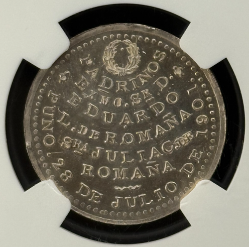 Peru - Medal - Puno Department War of the Pacific WM Rulau-PUN-20 NGC MS 64 - Picture 3 of 4