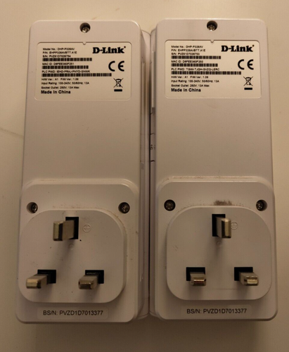 2 x D-LINK DHP-P326AV POWERLINE ADAPTERS, TalkTalk, BT, Sky - Picture 2 of 5