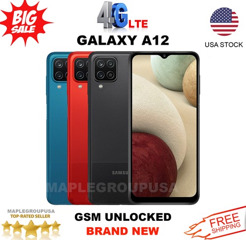 Samsung Galaxy A12 - 64GB (GSM UNLOCKED) 6.5" 4GB RAM Dual Sim NEW