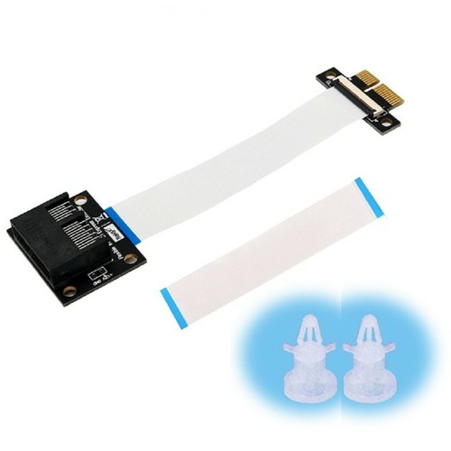 Extensor de tarjeta vertical PCI-E 1X Ranura Cinta de extensión Cable flexible PCI-Express Plomo - Imagen 3 de 6