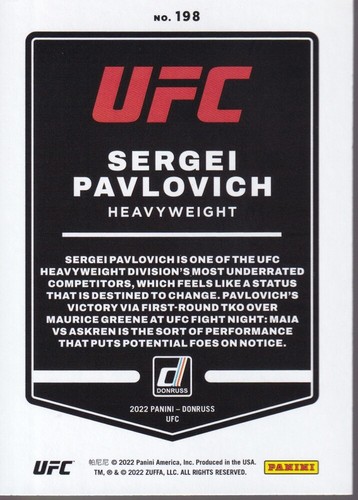 2022 UFC PANINI DONRUSS BASE SINGLE TRADING CARDS (NO.1-200)-PICK YOUR OWN CARDS - Bild 395 von 399