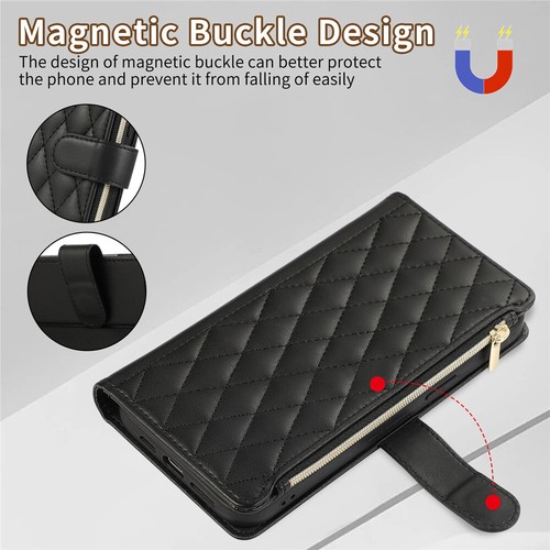Zip Wallet Case For Xiaomi Redmi Note 14 13 Pro Plus 14T 13T Leather Flip Cover - Bild 33 von 49