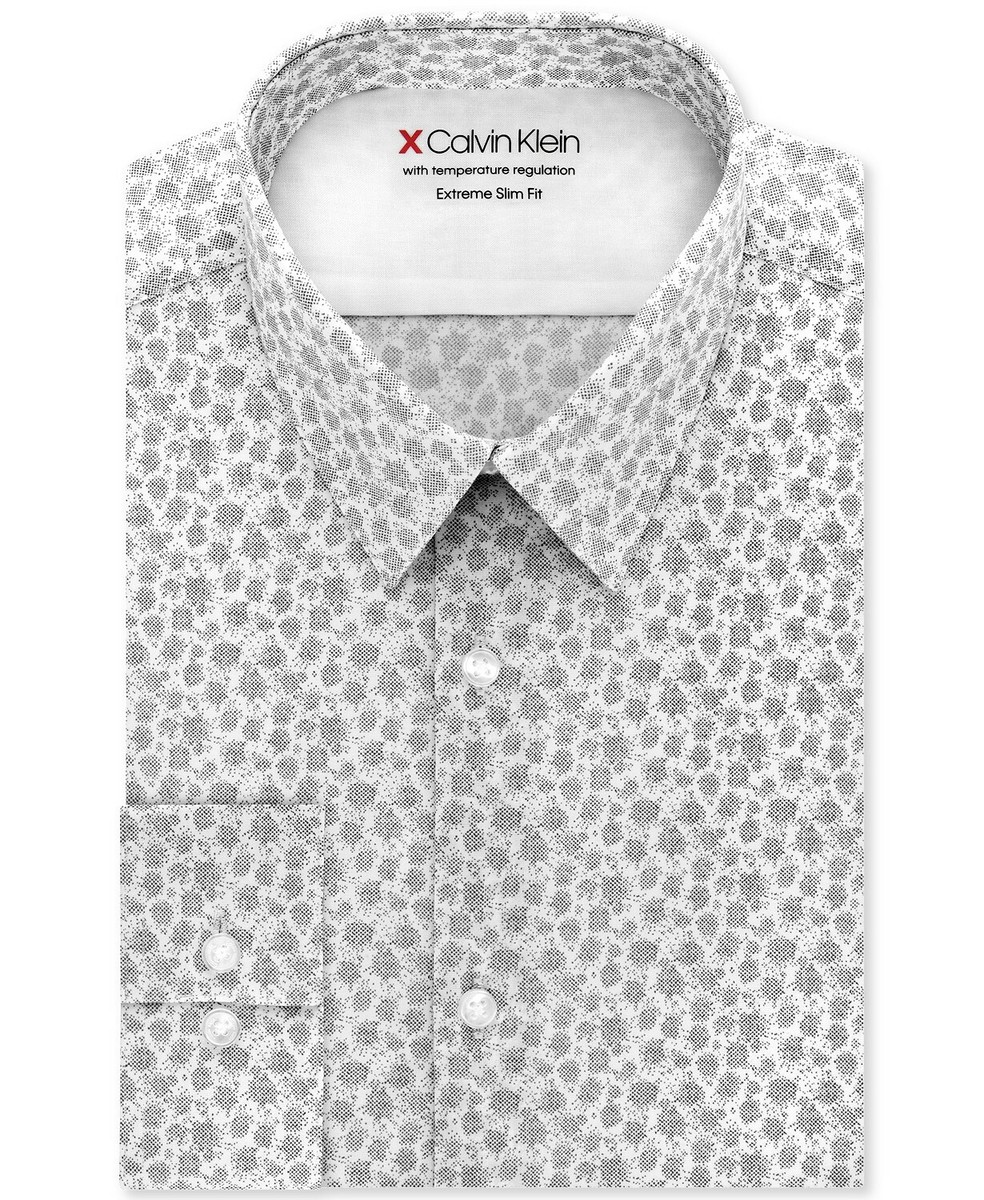 calvin klein extreme slim fit white dress shirt Calvin Klein Men's Dress Shirt Extra Slim Stretch