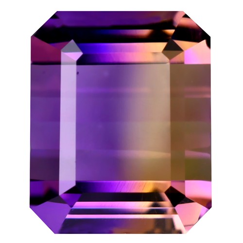 10.04 ct Superior Octagon Cut (13 x 11 mm) Brazil Purple and Yellow Ametrine - Picture 1 of 1