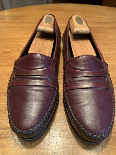 Johnston Murphy Red PennyLoafers Italy 10 M - Picture 5 of 10