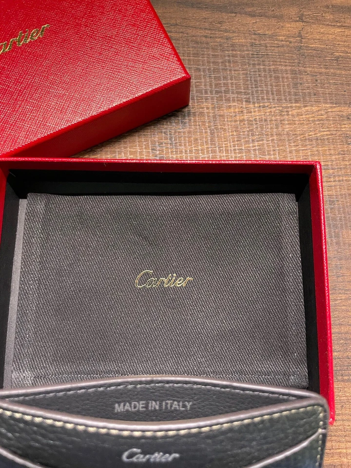 Tarjetero Cartier Doble Cuero Negro AD Regalo Foto 3 de 4