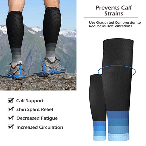 Compression Calf Sleeves Running Leg Support Brace Shin Splint Socks 30-40mmHg - Picture 3 of 17