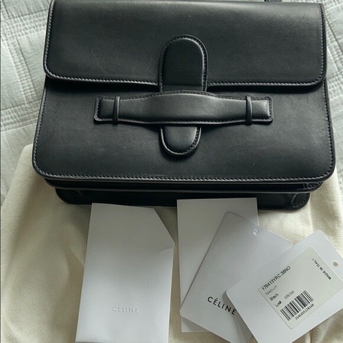 CÉLINE SYMMETRICAL LEATHER CROSSBODY BAG BRAND NEW 100% AUTHENTIC - Afbeelding 11 van 11
