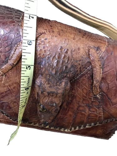 GENUINE ALLIGATOR 3D Purse Handbag Authentic FLORIDA VINTAGE 1950s RARE BEAUTY - Picture 4 of 14