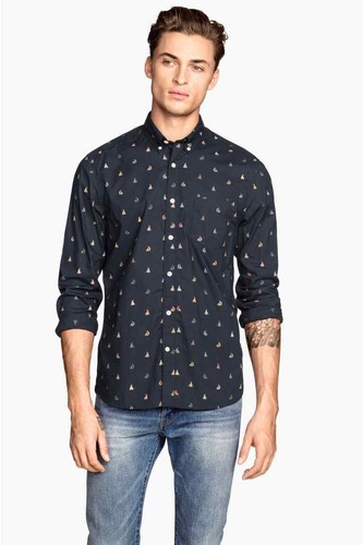 HERREN HEMD SHIRT FOR MAN SEA YACHT MAN MARINE STIL FARBE BLAU  - Bild 3 von 5