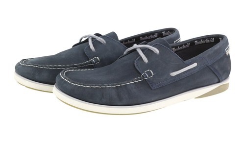 Timberland A416H Scarpe Uomo EU47.5 pelle Blu Pantofola Allacciato Vero Nuvole - Foto 2 di 12
