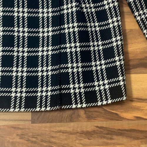Style & Co. Plaid Wool Coat Dress Black White Winter Peacoat Women's Large - Picture 7 of 13