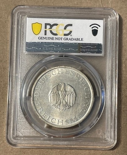 Germany (Weimar) - 1929 Silver 5 Mark (Lessing - PCGS Unc Detail) - Picture 4 of 4