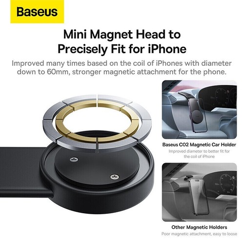 Magnetic Car Phone Holder Mount Easy Paste Stand for iPhone 15 14 13 12 Pro Max - 第 7/12 張圖片