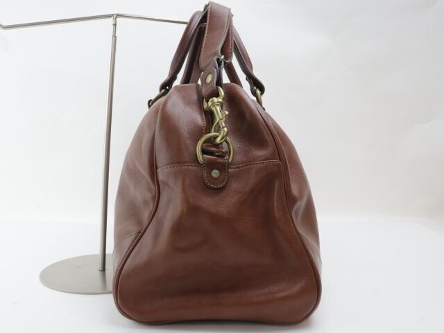 GHURKA No.152 MH engraved model Leather Boston Bag vintage GHURKA No.152 MH engraved model Leather Boston Bag vintage