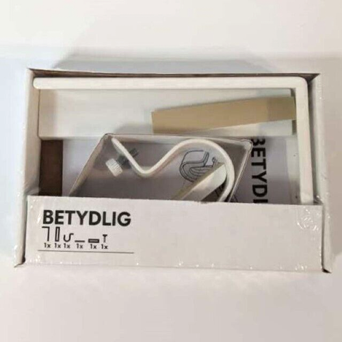 3 Ikea BETYDLIG Curtain Rod, Wall Ceiling Bracket, White 302.198.89 Sealed Packs - Picture 2 of 6