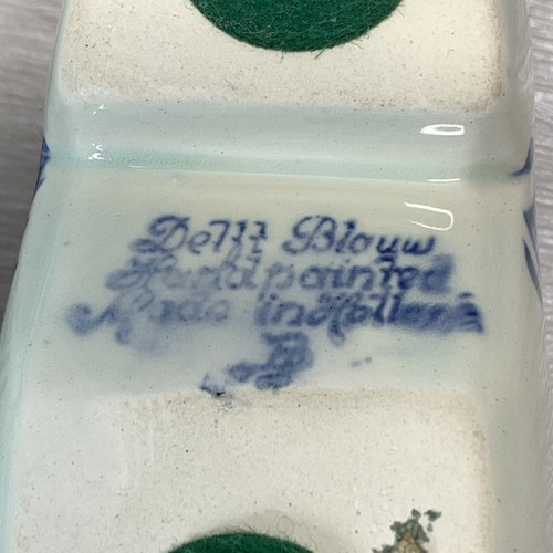 DELFT BLAUW Ashtray, Small Dutch Shoe, Handpainted Lot of 2 - 4" Long - Picture 9 of 10