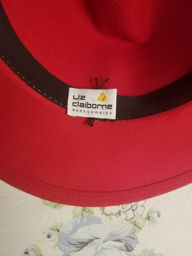 Vintage Red Liz Claiborne Cowboy, All Occasions Hat W/ Red Ribbon - Picture 4 of 4