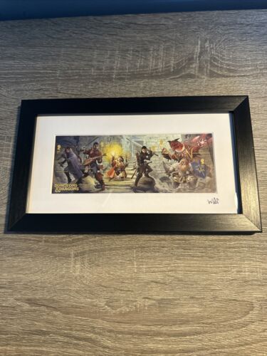 DUNGEONS & DRAGONS Framed Miniature Sheet Signed By Wayne Reynolds 123/200