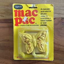 Mac Pac Macrame Kit Butterfly Yellow Contemporary Crafts Towel Holder Planter
