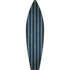 Blue And Black Striped Metal Surfboard Sign 23"x6" Plaque Home Door Garage Wall