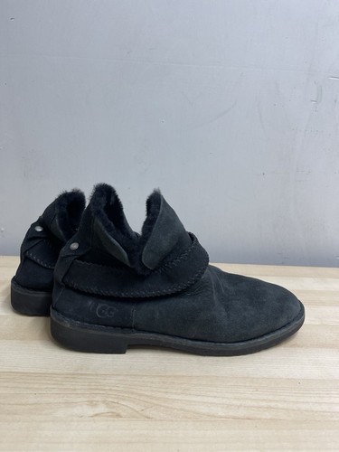 UGG McKay Damen Größe 7,5 Grau Wildleder Lammfell Zum Überziehen Stiefeletten 1012358 S192 - Bild 5 von 8
