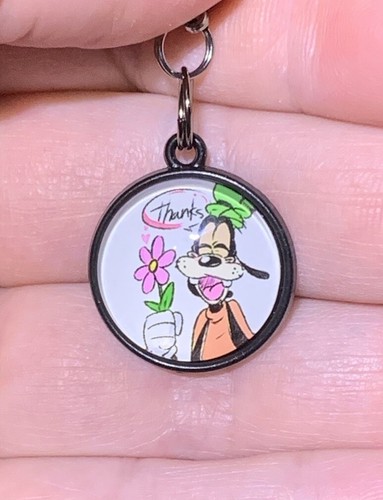 Black Goofy Thanks Glass Charm Zipper Pull & Keychain Add On Clip!! - Bild 6 von 7