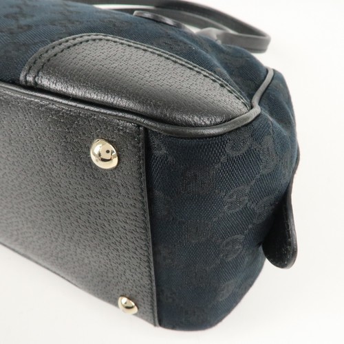 Authentic GUCCI Princy GG Canvas Leather Mini Boston Bag Black 161720 Used F/S - Picture 14 of 24