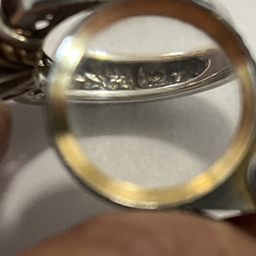 925 amethyst stone ring Marked 14k MJ size 9.5 - Picture 8 of 15