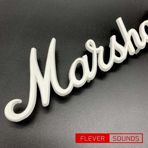 MARSHALL LOGO MARK Standard Amplifier Medium White LOGO00004 225mm x 60mm New - Picture 8 of 12
