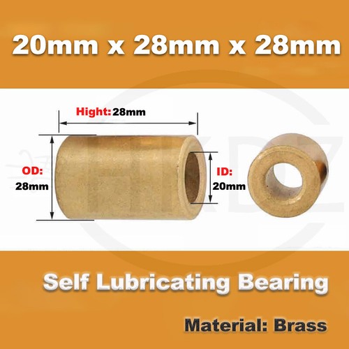 Metric Oilite Bushing Brass Self Lubricating Bearing Bushing Sleeve ID 3mm -60mm - Picture 203 of 266
