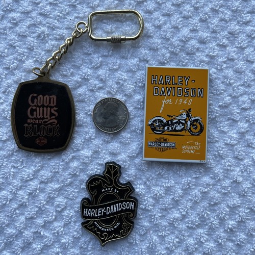 Harley Davidson Motorcycle Refrigerator Tool Box Garage Magnets Key Chain Lot - Picture 1 of 2