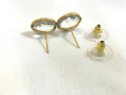 SAACHI Clear Crystal Stud Earrings - Picture 3 of 3