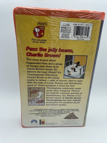 A Charlie Brown Thanksgiving(VHS Clamshell)d1 Rare Sealed - Picture 3 of 5