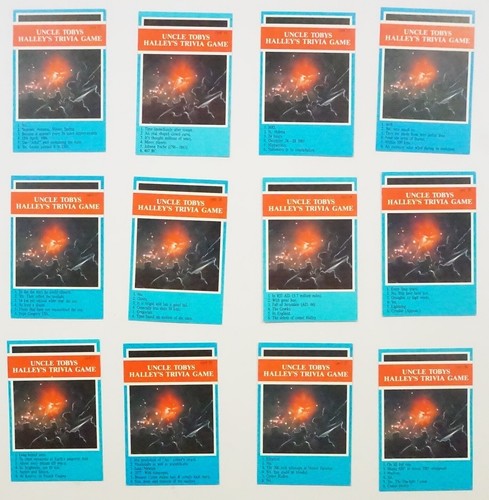 Uncle Toby's Halley's Trivia Game set of 36 cards 1986 - Picture 3 of 6