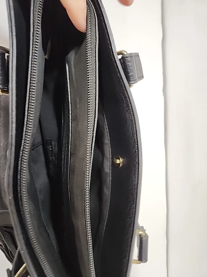 Bueno черный и желтовато-коричневый сплетенный льняной сумка с короткими ручками Shopper сумочка - Изображение 4 из 4