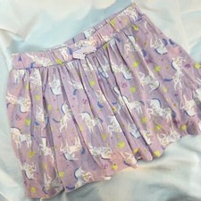 Cat  Jack Unicorn Skort Kids Size L 10 12 Pull On Gathered Pleat Knit Kidcore