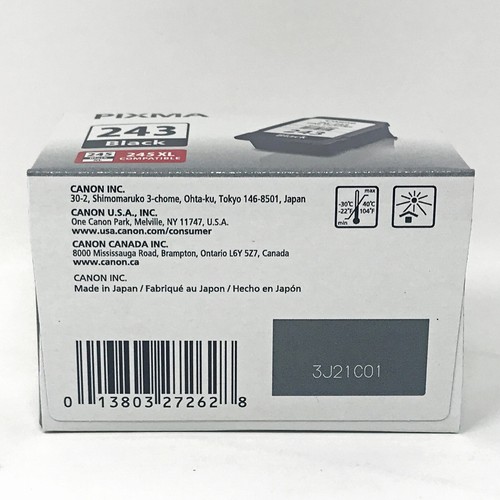 Lot of 2 Canon PG-243 Black Ink Cartridge Pixma Genuine Factory Sealed New - Picture 6 of 9