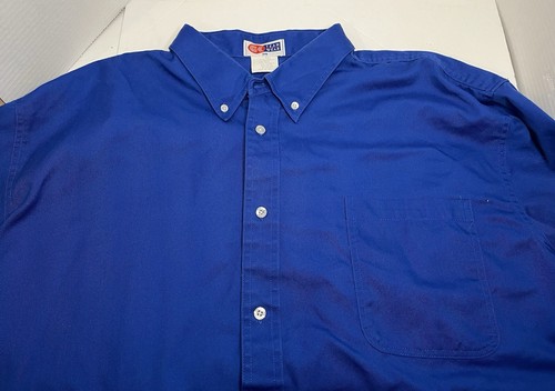 Vintage GK Team Wear USA Blue Button Up Men’s Short Sleeve Shirt 3XL - Picture 7 of 8