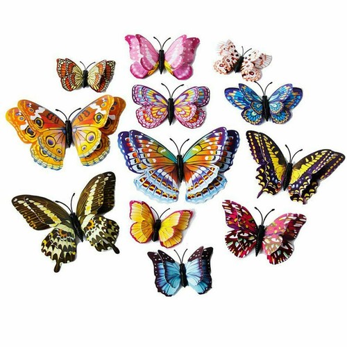 12-240Pcs 3D Butterfly Wall Removable Stickers/Magnet Decals Kids Art Nursery AU - Picture 27 of 29