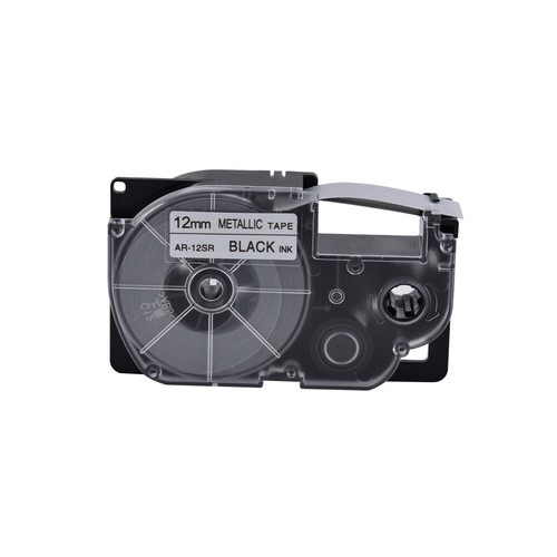 Cartucho de cinta 3PK negro sobre metálico XR-12SR para impresora de etiquetas Casio KL-60 EZ - Imagen 2 de 9