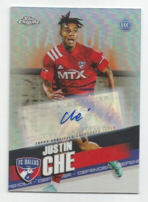2022 Topps Chrome MLS Soccer JUSTIN CHE Rookie Autograph Auto RC #157 FC DALLAS