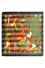 TIDI square cubist portrait PICASSO scarf 38"x 39"