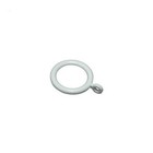 10 x White Plastic Curtain Rings Suitable for 16mm - 23mm Curtain Pole