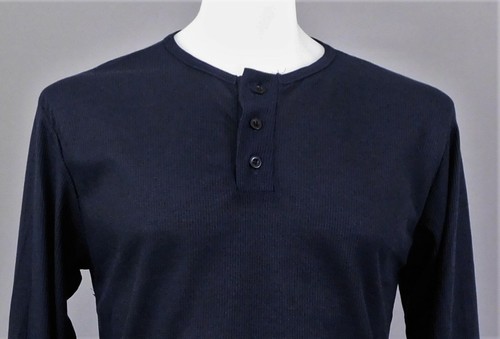 Essential Men's Sleepwear Shirt, Size M, Blue, 100% Polyester - Picture 2 of 5