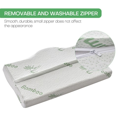 2x Contour Memory Foam Bed Pillow Orthopedic Neck Back Support Pillow Anti Snore - Picture 5 of 22